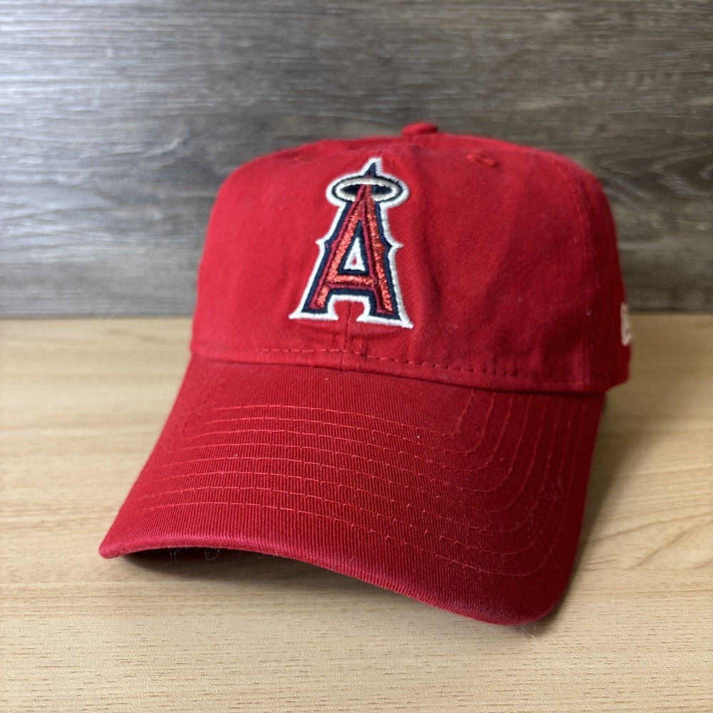 Los Angeles Angels Hat Cap Strap Back Womens Red MLB Baseball New Era 9TWENTY